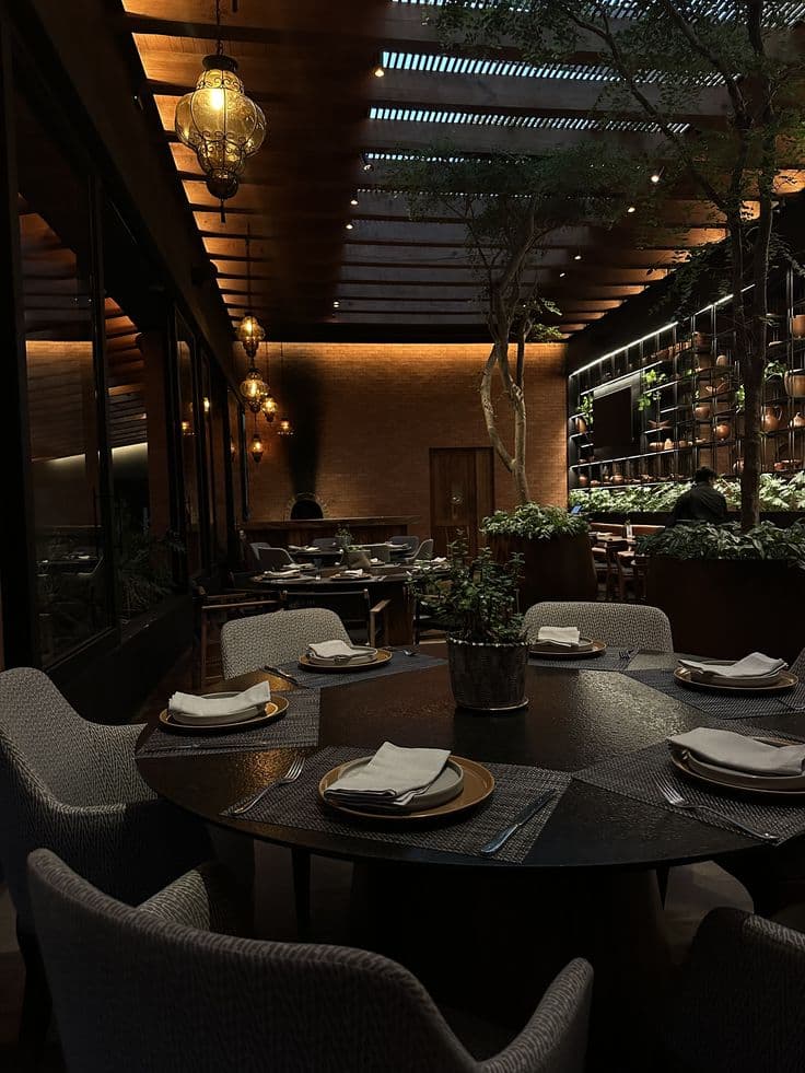 A finely set dining table